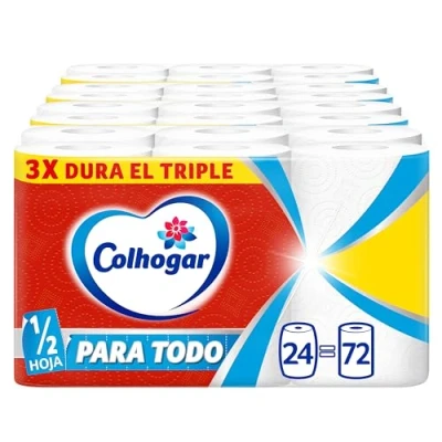 Imagen de Colhogar Paratodo Rollos x24 para Cocina Multiusos y Absorbente 24=72 (4x6)