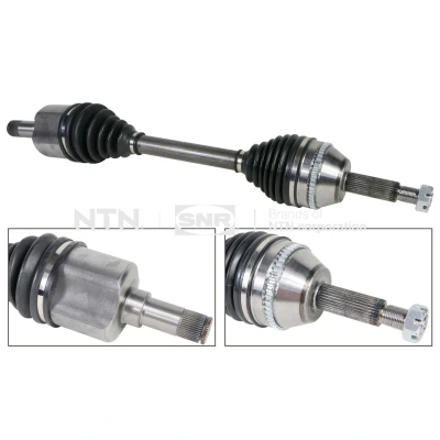 Imagen de SNR DK52.017 Árbol de transmisión Eje delantero, izquierda 754mm con apoyo caucho FORD: Transit Mk6 Furgoneta