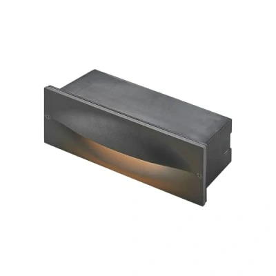 Imagen de LED lámpara de pared exterior &#039;Zandro&#039; (Moderno) en Negro hecho Aluminio (1 llama,) Lucande empotrable para exteriores, aplique exterior/fachada, vivienda