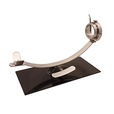 Imagen de Soporte jamonero New Generation basculante y giratorio con herraje Inoxidable base de acero color negro.