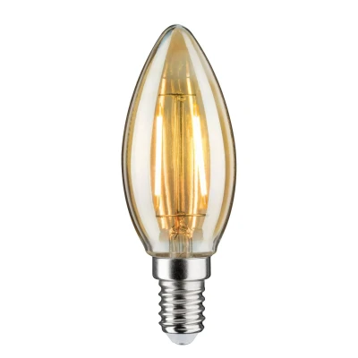 Imagen de Paulmann 28705 lámpara LED filamento Vela 4,7 vatios Bombilla Regulable Oro 2500 K Dorado E14, 4.7 W