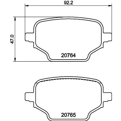Imagen de HELLA 8DB 355 039 911 Juego de pastillas freno no preparado para indicador desgaste con tornillos pinza accesorios CITROËN: Berlingo