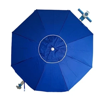 Imagen de Pincho Sombrilla playa 180 cm, Aluminio, UPF+50 bloquea 99% de rayos UV, Punta Aluminio Reforzado, 8 Varillas fibra vidrio, Muy ligera 1,2 kg, ventana superior (Tortugas)