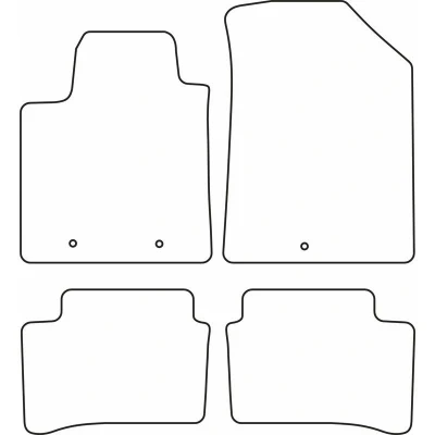 Imagen de AutoStyle TM HY540 Juego de alfombrillas suelo textil delante y detrás 4 negro HYUNDAI: i10 II Hatchback
