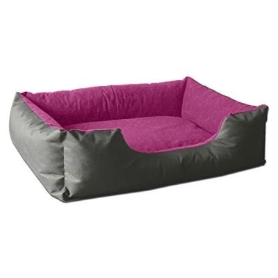 Imagen de BedDog® LUPI colchón para Perro S hasta XXXL, 24 Colores, Cama Perro, sofá Cesta L Gris/Rosa