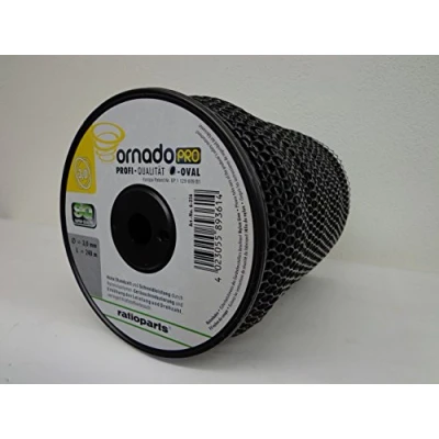 Imagen de Ratio Parts Nylon Hilos 3,0 mm Tornado copolymer 240 m Hilo para recortabordes (Carrete, Color Negro