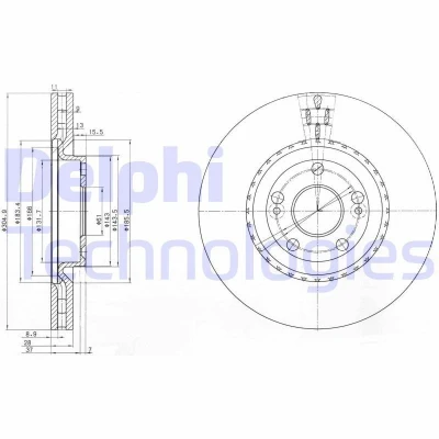 Imagen de DELPHI BG3685 Disco de freno 305 28 5 ventilado aceitado sin procesar cojinete rueda, anillo sensor ABS RENAULT: ESPACE 3