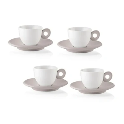 Imagen de Guzzini 081701158 Juego de 4 Tazas café, Porcelain, Beige (Taupe)