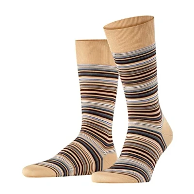 Imagen de FALKE Microblock M So algodón estampados 1 par, Calcetines Hombre, Beis Country 4380, 41 42