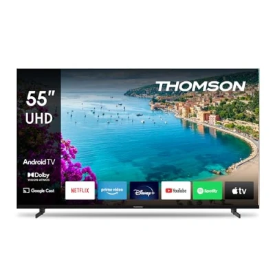 Imagen de THOMSON 55 Pulgadas (139 cm) UHD Smart Android TV (WLAN, HDR, Triple Tuner DVB C/S2/T2) 55UA5S13 2023