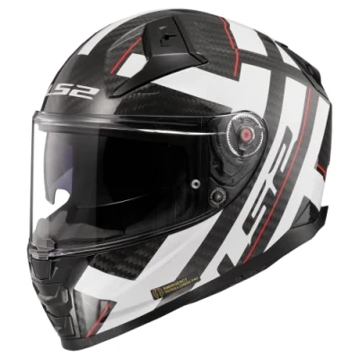 Imagen de LS2, Casco Integral Moto Vector II Carbon Strong Gloss White, XS