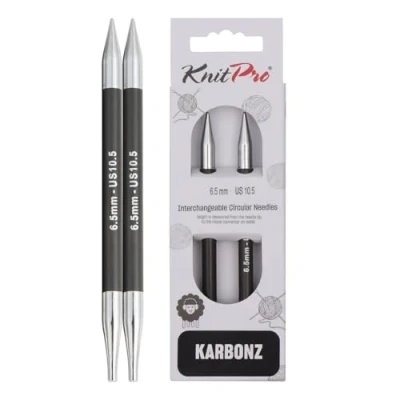 Imagen de KNITPRO Karbonz (6.50mm) Puntas de Aguja Circulares Intercambiables 1 Unidad