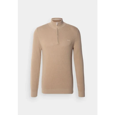 Imagen de GANT HALF ZIP Jersey de punto, Hombre, Talla: Large, Dark khaki