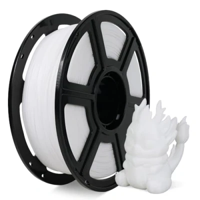 Imagen de FLASHFORGE Filamento PLA de alta velocidad 1.75mm, imprime hasta 8 veces más rápido, 30 500mm/s impresión rápida HS para una eficiencia óptima a altas velocidades (Blanco)