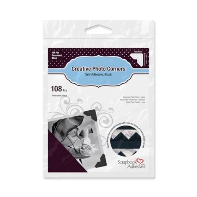 Imagen de Scrapbook Adhesives By 3L Classic Style Photo Corners, Black