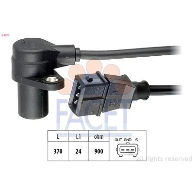 Imagen de FACET 9.0077 Sensor de Cigueñal Made in Italy OE Equivalent VOLKSWAGEN: GOLF 3, Transporter 4 Bus, 4, FORD: Galaxy Mk1 MPV
