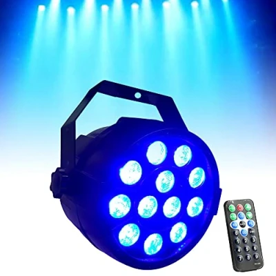 Imagen de Foco LED par con mando a distancia, iluminación de escenario, DMX512 RGBW, efecto luz, luz fiesta para show bar, DJ KTV, discoteca, cumpleaños, Halloween