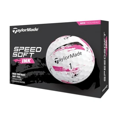 Imagen de TaylorMade TM24 SpeedSoft Ink PNK GLB dz, Blanco/Rosa