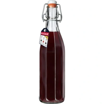 Imagen de KADAX botella universal con cierre hermético, de cristal vintage, agua, licor, zumo (750 ml, 1 unidad)