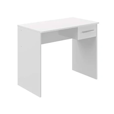 Imagen de Amazon Basics Rectangular Inari Modern Escritorio de ordenador con 1 cajón, blanco, 50 x 90 73 cm (Antes éramos Movian)