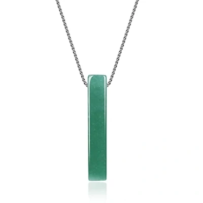 Imagen de COAI Collar Unisex con Colgante Barra Rectangular de Aventurina