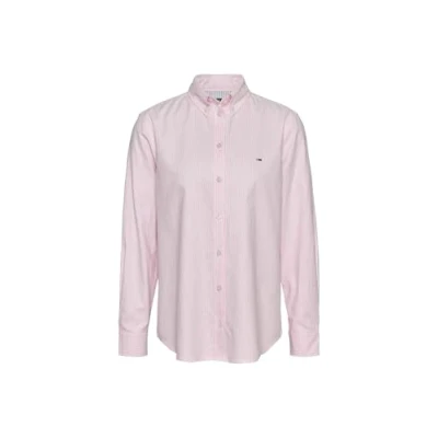Imagen de Tommy Jeans Oxford Camisa pink/white, Mujer, Talla: Medium, Pink/white