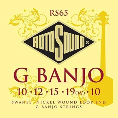 Imagen de Rotosound RS65 Juego de cuerdas para banjo níquel en Sol (extremo lazo)