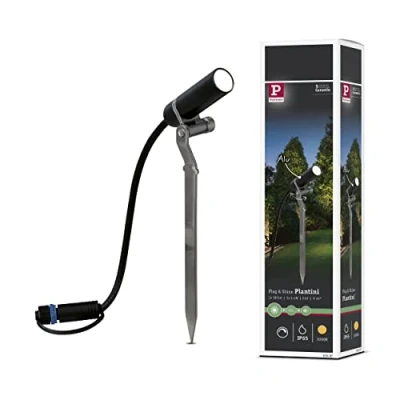 Imagen de Paulmann 939.97 Foco exterior Plug &amp; Shine Plantini 3000 K 1,4W 24 V 40 antracita aluminio 93997 luminaria exterior, iluminación con focos, proyector, de jardín