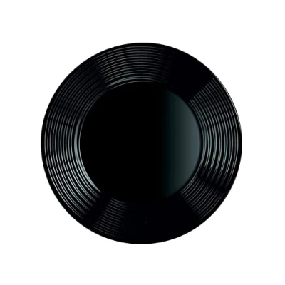Imagen de dajar Platos de postre Harena Luminarc, cristal, Negro, 19 x 1,8 cm
