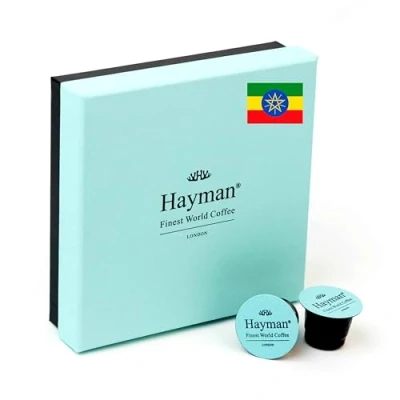 Imagen de 100% café Yirgacheffe de Etiopía recién tostado, en cápsulas compatibles con máquinas Nespresso® Original Line Preciosa caja 20