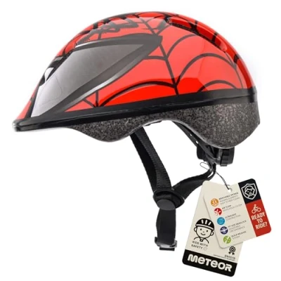 Imagen de Casco Bicicleta Bebe Helmet Bici Ciclismo para Niño Cascos Infantil Patinete Montaña BMX Carretera Skate Patines monopatines (XS 44 48 cm, Spider)