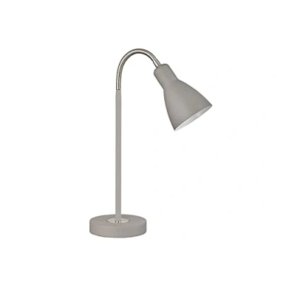 Imagen de Fischer &amp; Honsel Lolland 50057 Lámpara de mesa (1 bombilla E27, máx. 25,0 W, brazo flexible, 15 x 43 cm), color gris