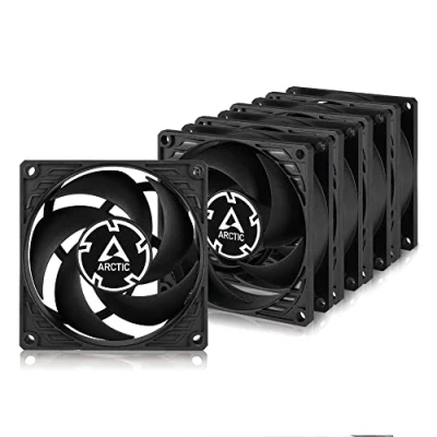 Imagen de ARCTIC P8 Silent (5 Piezas) 80 mm Ventilador de Caja para CPU, Motor Muy Silencioso, Computadora, 1600 rpm Negro