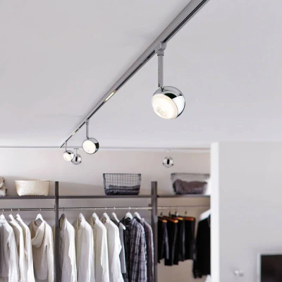 Imagen de Paulmann 954.55 foco Rail lighting spot Cromo 6 W Punto de luz (Rail spot, 1 bombilla(s), LED, W, 2700 K, Cromo)