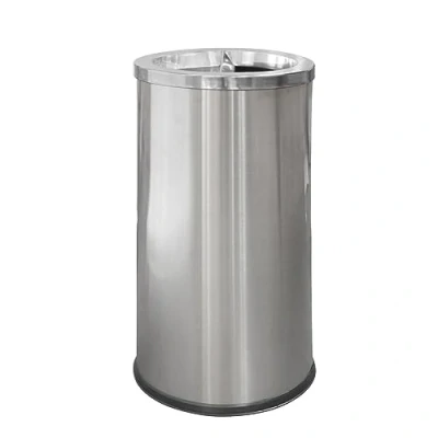 Imagen de Danieli Ho.Re.Ca. cubo de basura en Acero exteriores con cenicero CES012/SI Papelera vertical 52 Litros Contenedor tapa extraíble para vaciar rápido Ø 38 Cm