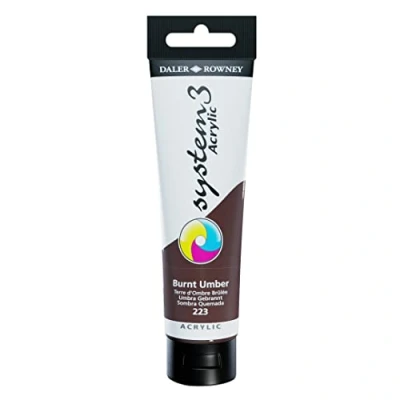 Imagen de Daler Rowney System 3 Pintura acrílica (bote de 75 ml, 150 ml y 500 ml),color marrón