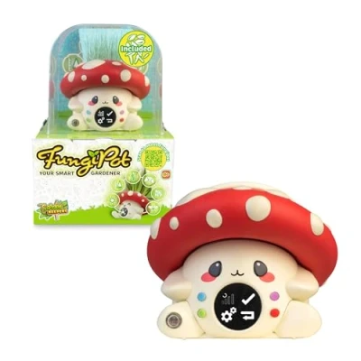 Imagen de Garden Keepers FungiPot, Maceta Inteligente, Mascota Digital Interactiva para Cuidar Plantas, Sensores de Humedad, Luz y Temperatura, Juegos Digitales, Incluye Sustrato Semillas, Famosa (GAD00000)