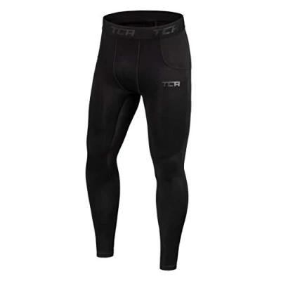 Imagen de TCA Hombre SuperThermal Compression Armour Base Layer Thermal Undar Medias Negro, M