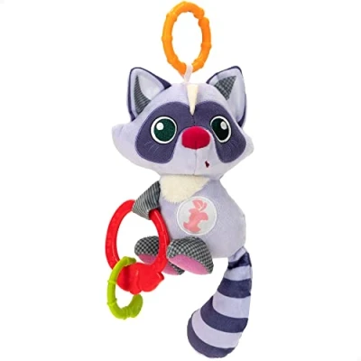 Imagen de winfun Peluche con sonajero, Sonajero Sonidos, Zorro, Actividades Juguete Primera Infancia, Voz en español, para bebés +3 Meses (46708)