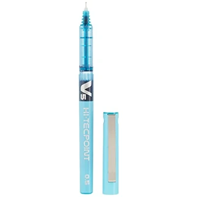 Imagen de Pilot Hi Tecpoint V5 Bolígrafo Roller Tinta Liquida Turquesa Punto Fino (Caja 12 unidades)