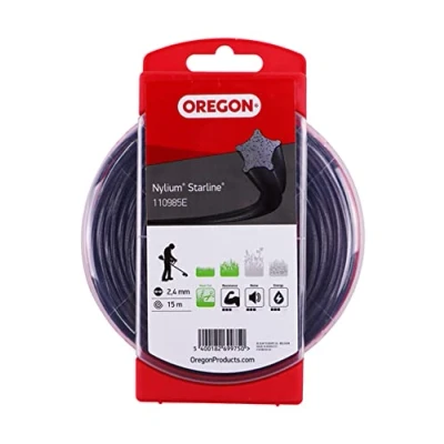 Imagen de Oregon Hilo para Desbrozador y Cortacésped, de Nylon con Cinco Filos en Estrella, Calidad Premium Extrafuerte, Compatible Desbrozadoras Gasolina 2.7mm 15m (‎559054)