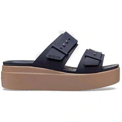 Imagen de Crocs Brooklyn Buckle Low Wedge Obstrucción para Mujer, Deep Navy, 37/38 EU