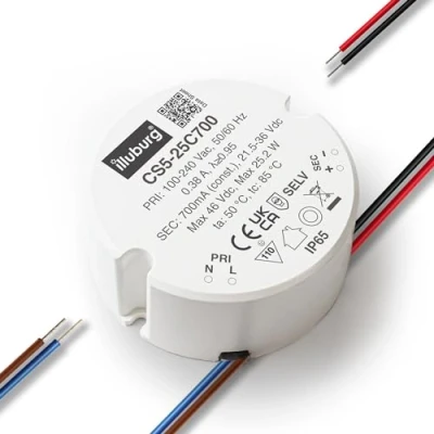 Imagen de illuburg Transformador LED Impermeable IP65 700mA Corriente Constante 16W 25W Alimentador Fuente de Alimentación