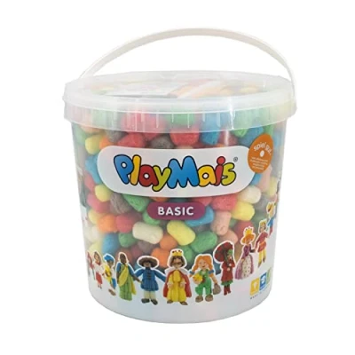 Imagen de PlayMais Basic 500 Juego de construcción para niños y niñas a Partir 3 años Cubo con 1000 estimula la Creatividad motricidad peques Fabricado en Alemania