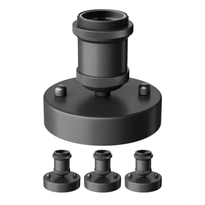 Imagen de ledscom.de 4 piezas Plafón/portalámpara RETRA, negro mate, 1x E27 máx. 60W