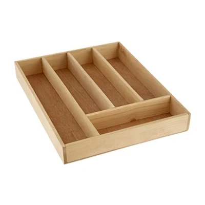 Imagen de Premier Housewares Cubertero, Organizador de Cubiertos, Madera Abedul (5 x 30 38 cm)