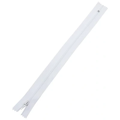 Imagen de Trimz 25 cm ( 300 mm) una Manera topes de Cremallera con 4 mm Dientes 5 pcs, poliéster, Blanco, x 1