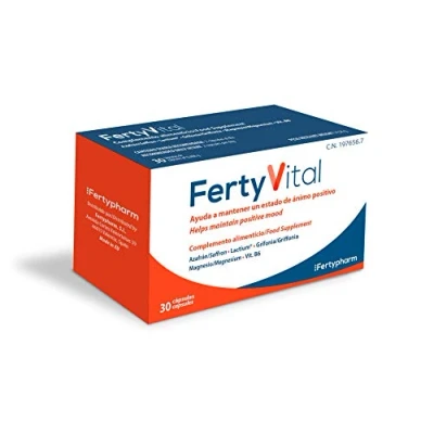 Imagen de FERTYVITAL Complemento Alimenticio para Mejorar el Tono Vital Con Magnesio, Vitamina B6, Lactium, Extracto de Grifonia y Azafrán Pre Embarazo 30 Cápsulas