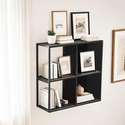 Imagen de Juego de 4 estantes cubo pared nostened con paneles laterales