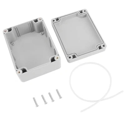 Imagen de Caja de Conexiones Impermeable a Prueba Polvo IP65 plástico ABS Cajas eléctricas universales Recinto del Proyecto Gris(115 * 90 55mm)